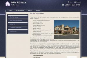 We Buy Apartments Website